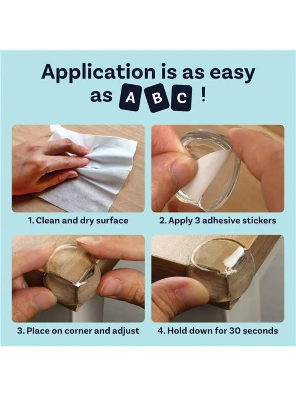 Clear Baby Corner Protectors Furniture Edge Guards Safety Bumpers 12 Pack